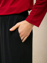 Load image into Gallery viewer, Lulu Long Kulot - Black with pocket