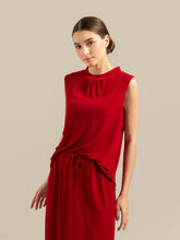 Load image into Gallery viewer, Sierra Top - Sleeveless High Neck - Red
