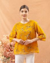 Load image into Gallery viewer, Helen Blouse - Yellow Flower