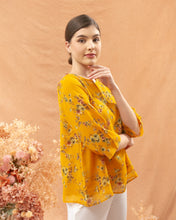 Load image into Gallery viewer, Helen Blouse - Yellow Flower
