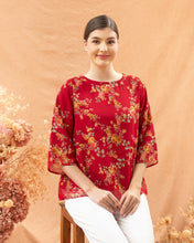 Load image into Gallery viewer, Helen Blouse - Red Flower