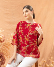 Load image into Gallery viewer, Helen Blouse - Red Flower