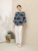 Load image into Gallery viewer, Helen Blouse Blue Diamond