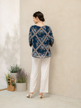 Load image into Gallery viewer, Helen Blouse Blue Diamond