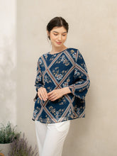 Load image into Gallery viewer, Helen Blouse Blue Diamond