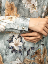 Load image into Gallery viewer, Soera Satin Gold Flower - Grey