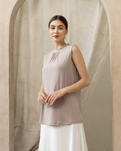Load image into Gallery viewer, Sierra Top - Sleeveless High Neck - Sand