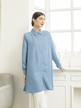 Load image into Gallery viewer, Sora Denim Tencel Tunic Shirt