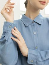 Load image into Gallery viewer, Sora Denim Tencel Tunic Shirt