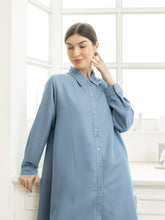 Load image into Gallery viewer, Sora Denim Tencel Tunic Shirt