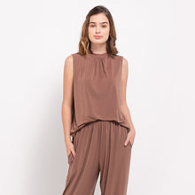 Load image into Gallery viewer, Sierra Top - Sleeveless High Neck - Latte