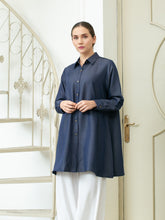 Load image into Gallery viewer, Sora Denim Tencel Tunic Shirt