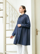 Load image into Gallery viewer, Sora Denim Tencel Tunic Shirt