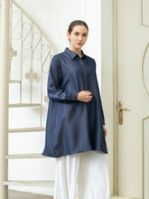 Load image into Gallery viewer, Sora Denim Tencel Tunic Shirt