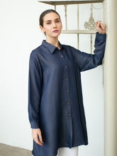 Load image into Gallery viewer, Sora Denim Tencel Tunic Shirt