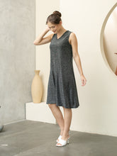 Load image into Gallery viewer, Illy Dress - V neck Dress - Black Shiny