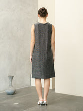 Load image into Gallery viewer, Illy Dress - V neck Dress - Black Shiny