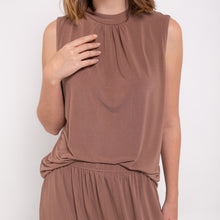 Load image into Gallery viewer, Sierra Top - Sleeveless High Neck - Latte