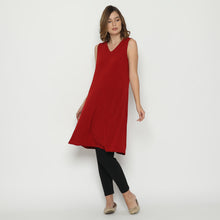 Load image into Gallery viewer, Illy Dress - V neck Dress - Red