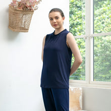 Load image into Gallery viewer, Sierra Top - Sleeveless High Neck - Navy