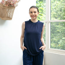 Load image into Gallery viewer, Sierra Top - Sleeveless High Neck - Navy