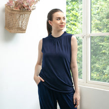 Load image into Gallery viewer, Sierra Top - Sleeveless High Neck - Navy
