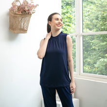 Load image into Gallery viewer, Sierra Top - Sleeveless High Neck - Navy