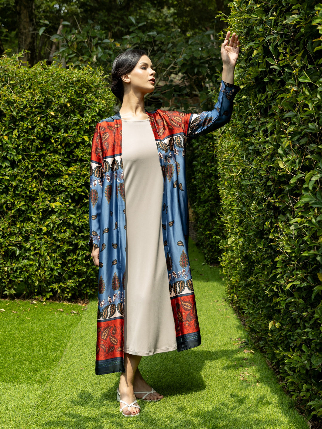 Nici Cardigan - Blue Satin