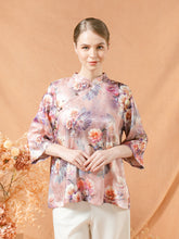 Load image into Gallery viewer, Mey Shanghai Blouse - Pink Gold Satin
