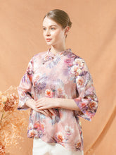 Load image into Gallery viewer, Mey Shanghai Blouse - Pink Gold Satin
