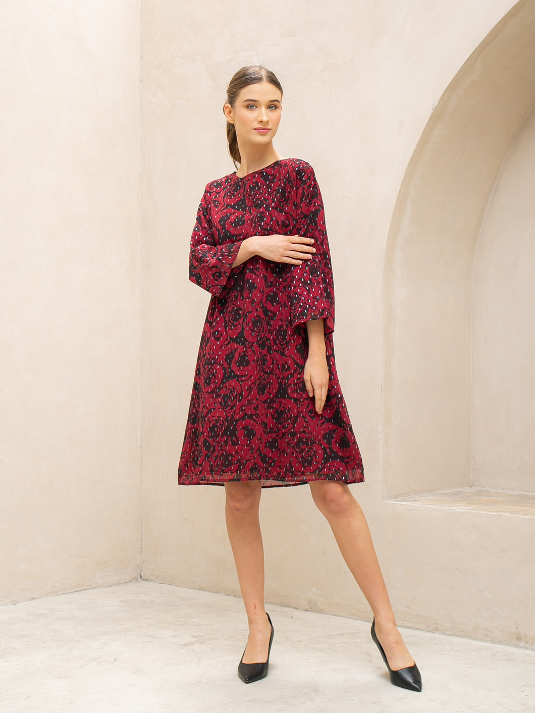 Helena Dress - Red Rose