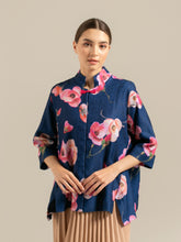 Load image into Gallery viewer, Verra Shanghai Blouse - Peony Navy
