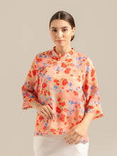 Load image into Gallery viewer, Mey Shanghai Blouse - RedOrange Flower
