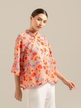 Load image into Gallery viewer, Mey Shanghai Blouse - RedOrange Flower
