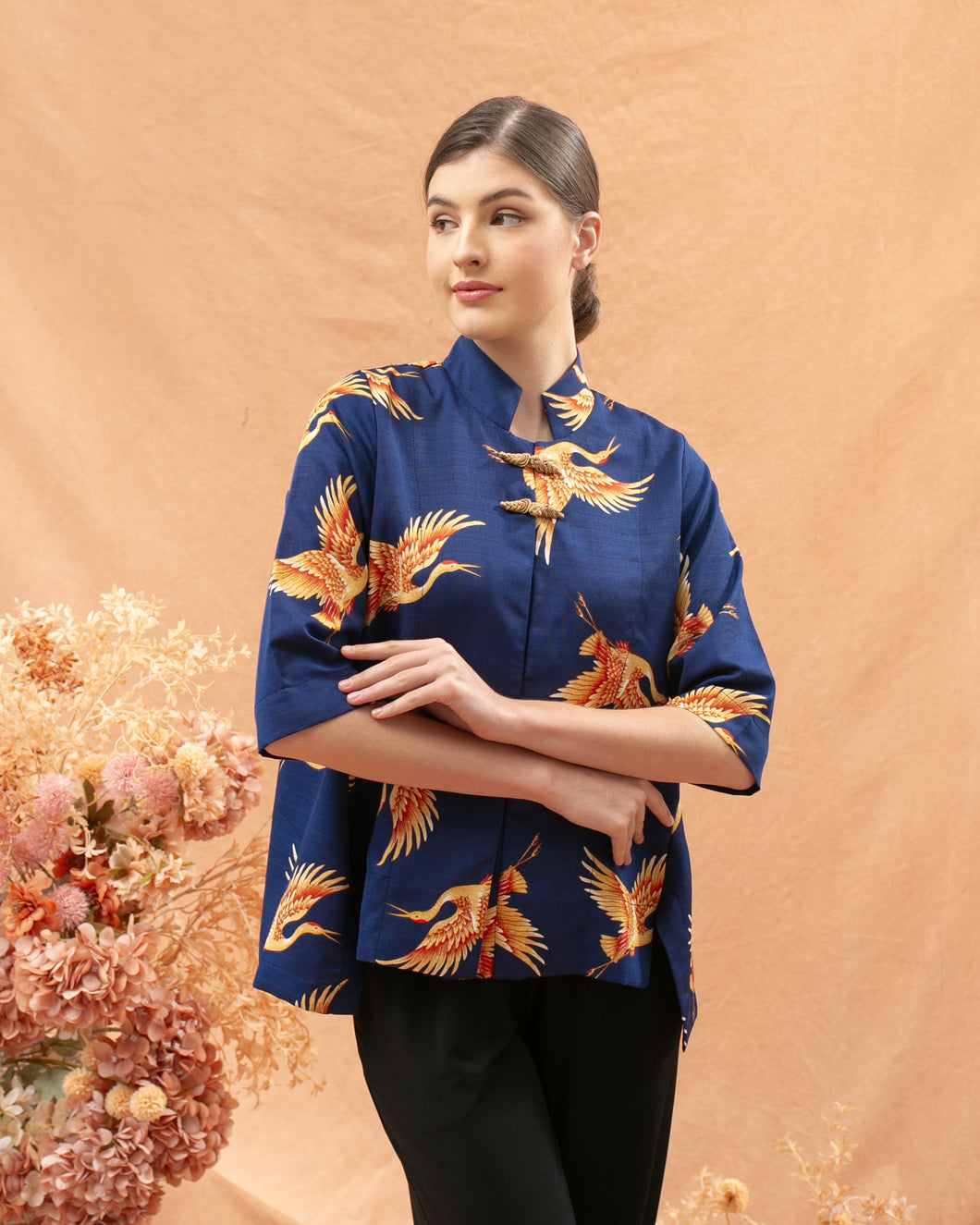 Verra Shanghai Blouse - Navy