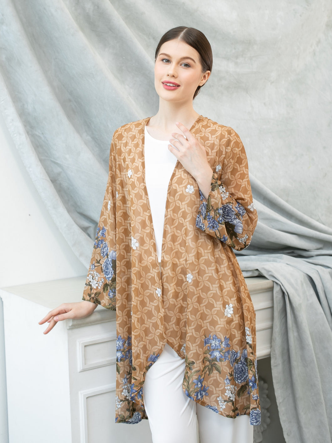 Sasha Cardigan Batik - Brown