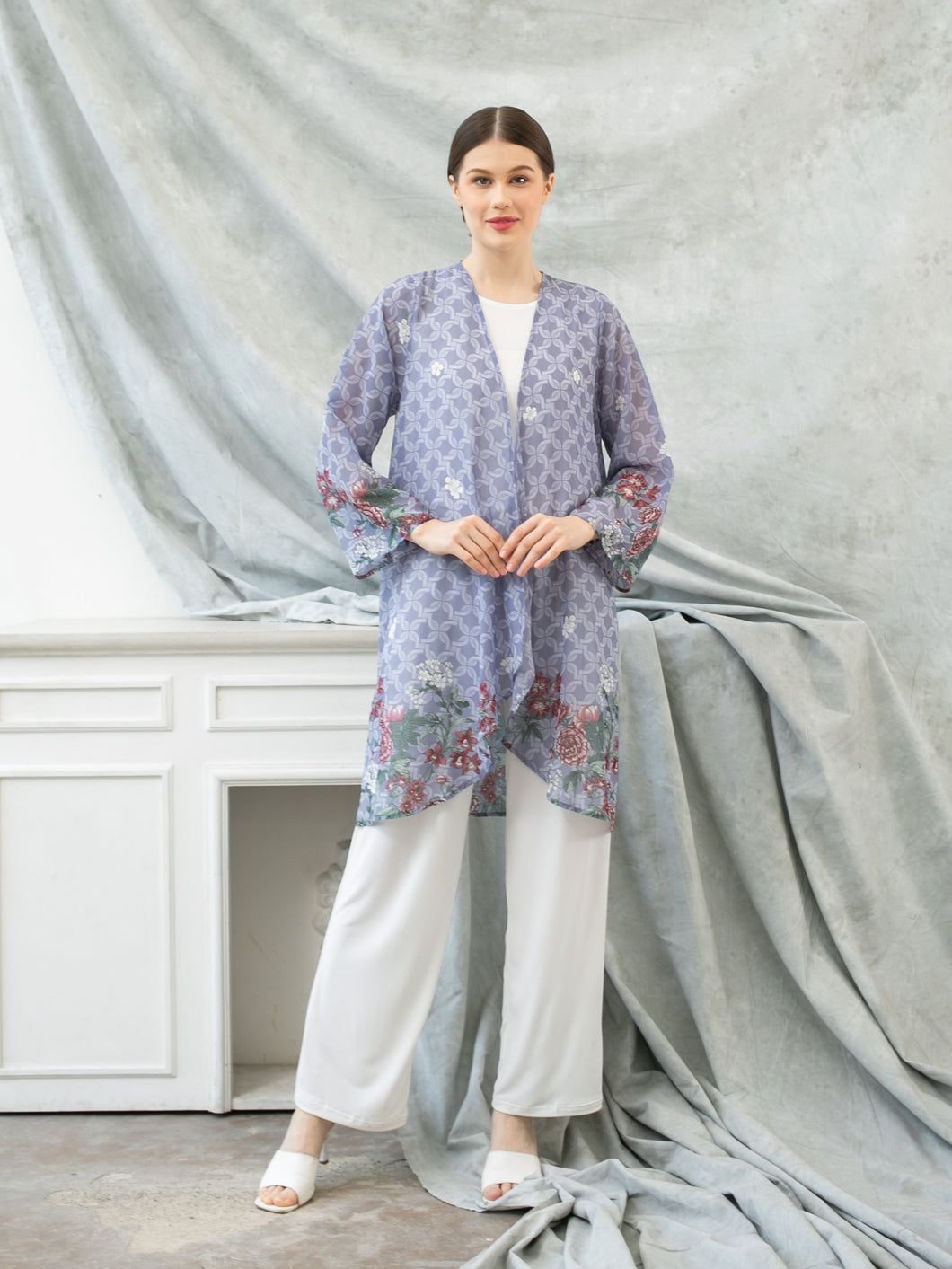 Sasha Cardigan Batik - Blue
