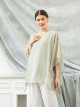 Load image into Gallery viewer, Diva Blouse - Shimmer Polkadot - Sage
