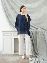 Load image into Gallery viewer, Diva Blouse - Shimmer Polkadot - Navy
