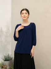 Load image into Gallery viewer, Oliv Blouse Basic - Navy
