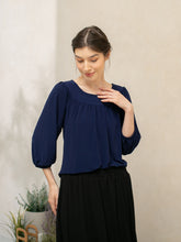 Load image into Gallery viewer, Oliv Blouse Basic - Navy
