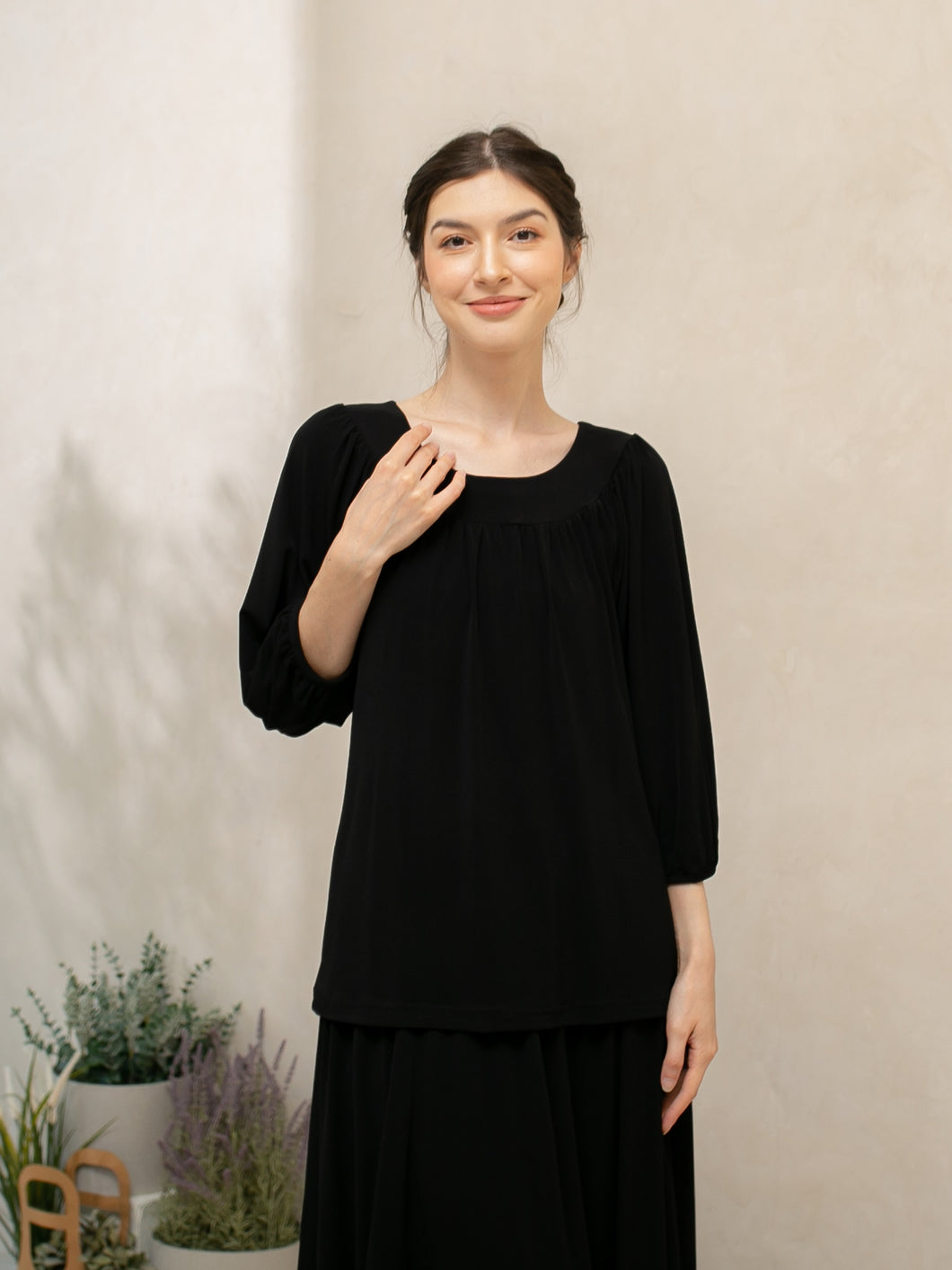 Oliv Blouse Basic - Black