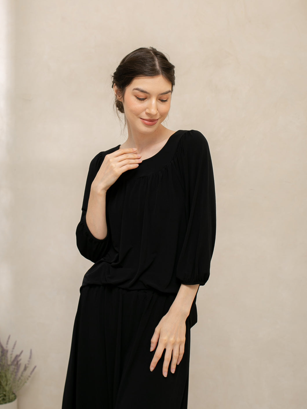 Oliv Blouse Basic - Navy