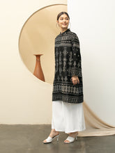 Load image into Gallery viewer, Aziz Tunic Ethnic Dress - Black
