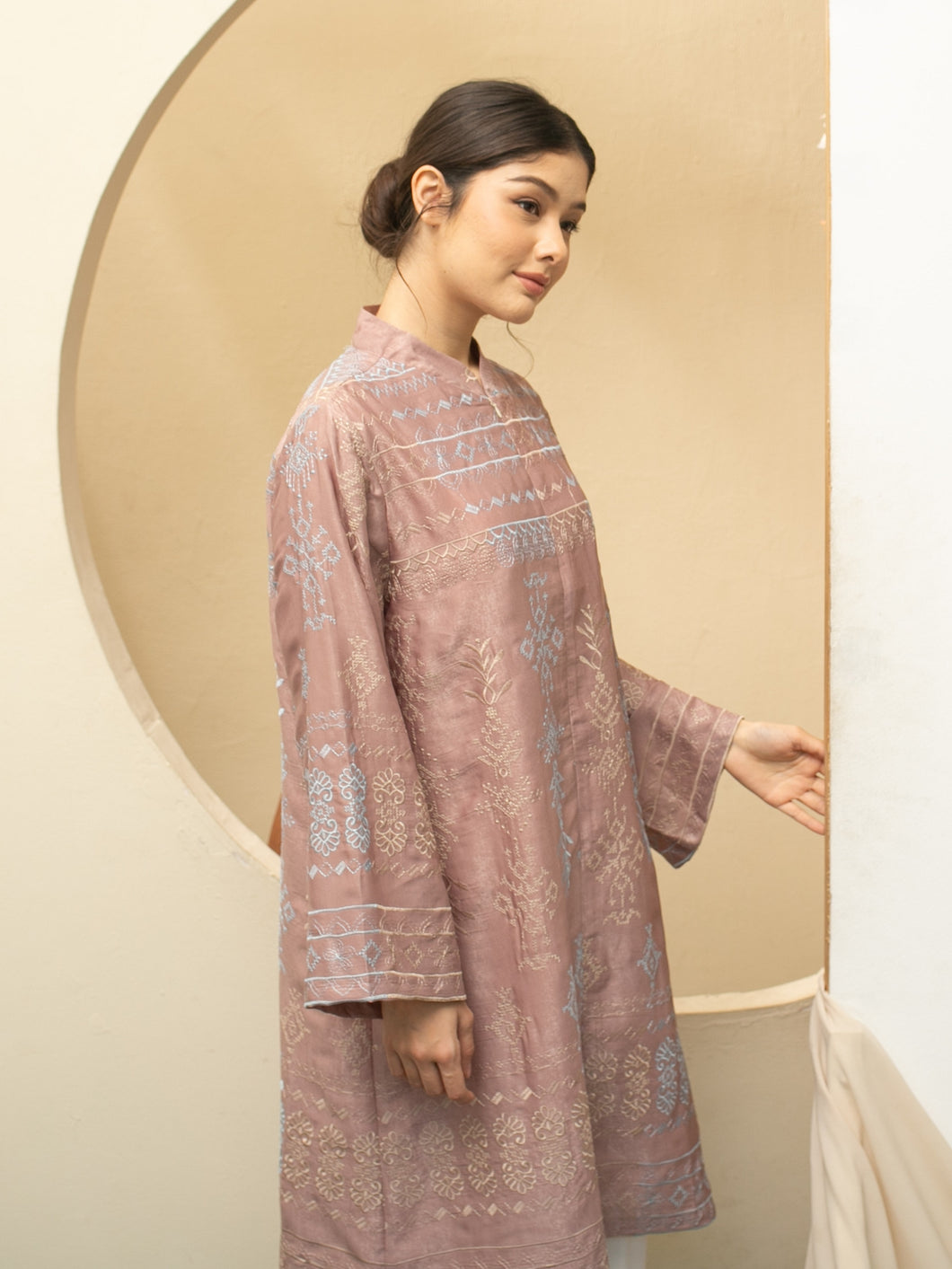 Aziz Tunic Ethnic Dress - Lilac