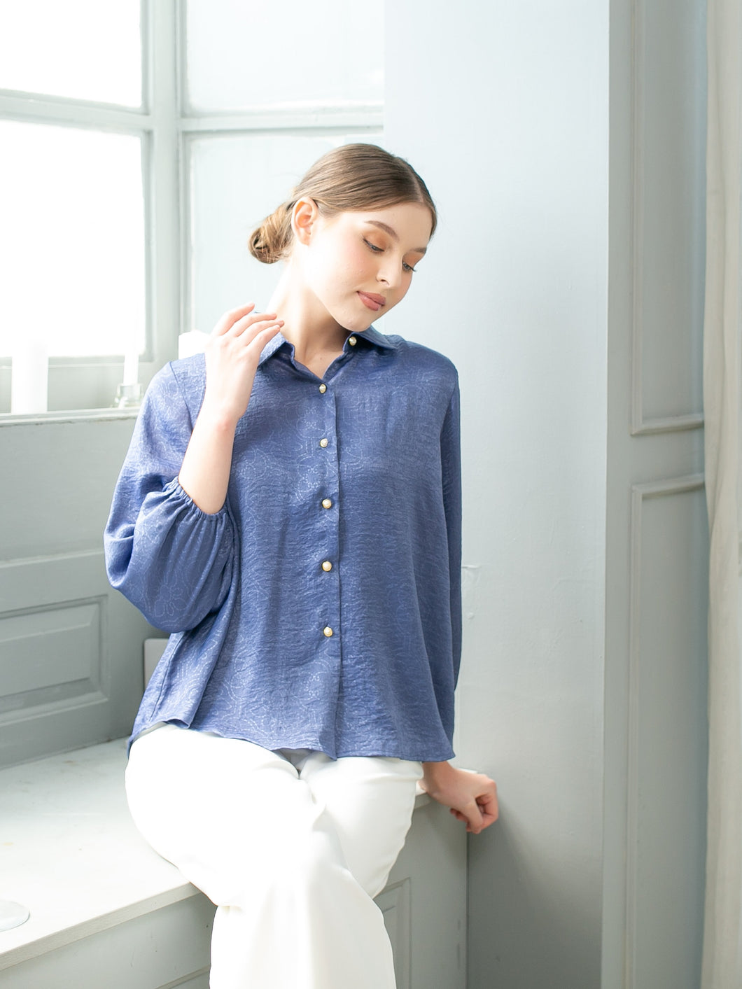 Liana Shirt Satin Crinkle
