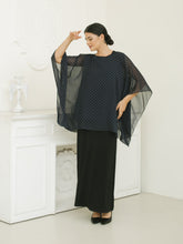 Load image into Gallery viewer, Diva Blouse - Navy Dots
