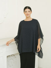 Load image into Gallery viewer, Diva Blouse - Navy Dots
