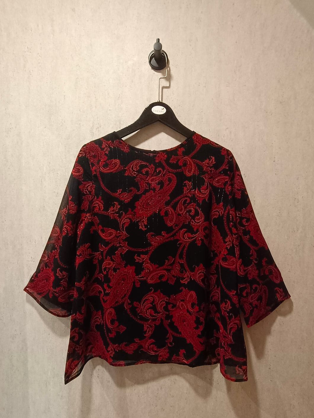 Helen Blouse Red Paisley