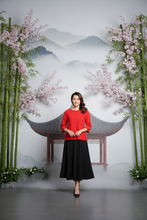 Load image into Gallery viewer, Helen Blouse Geometric Prints - Red
